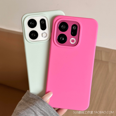 软糯橡皮感FindX9pro适用oppoFindX9手机壳X8s+液态硅胶X7ultra简约Reno14耐脏13全包12防摔女网红玫红火星粉