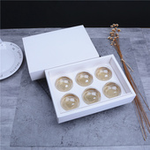 4粒6粒白色月饼蛋黄酥包装 盒牛轧糖饼干雪花酥雪媚娘大福盒子10个