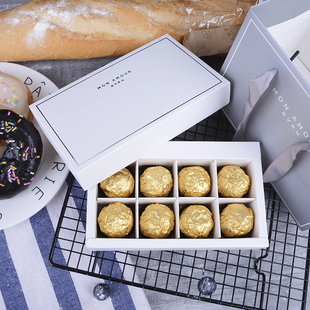 8粒巧克力盒星空星球瑞士莲费列罗包装 10个 盒生巧盒糖果礼盒纸盒