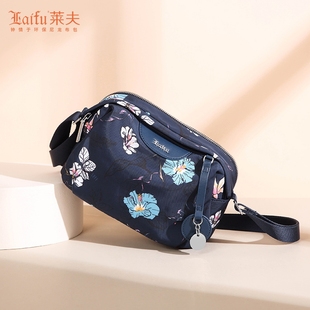 莱夫女包2025新款斜挎包中老年妈妈包印花帆布包牛津布休闲单肩包