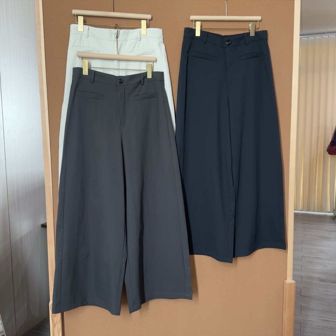 3801#【常穿之裤】高品质后松紧腰显瘦阔腿裤