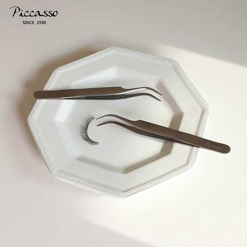 假睫毛镊子韩国不锈钢piccasso