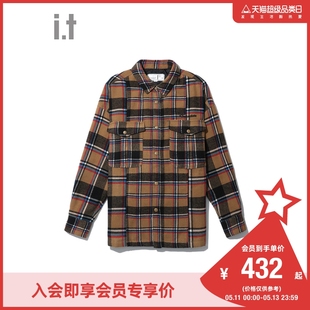 复古格纹棉服外套7789AW 翻领夹克冬季 CHOCOOLATE女装