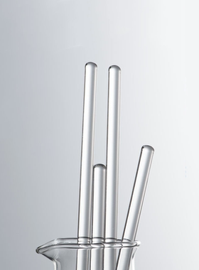 高硼硅玻璃棒10 15 20cm实验室用实心圆头透明耐高温搅拌棒引流mm