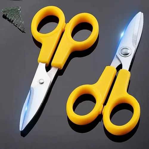 剪刀家用小号圆头加厚不锈钢精工剪便携式电线专用强力手工剪子