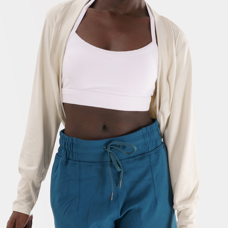 kk fitness修身瑜伽外套罩衫健身服外搭披肩短款运动长袖上衣女,运动服/休闲服装,健身衣,淘宝优惠券,粉丝福利购,淘宝优惠卷