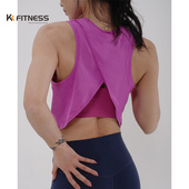 轻薄健身美背上衣速干网球运动背心女夏季 fitness瑜伽服罩衫