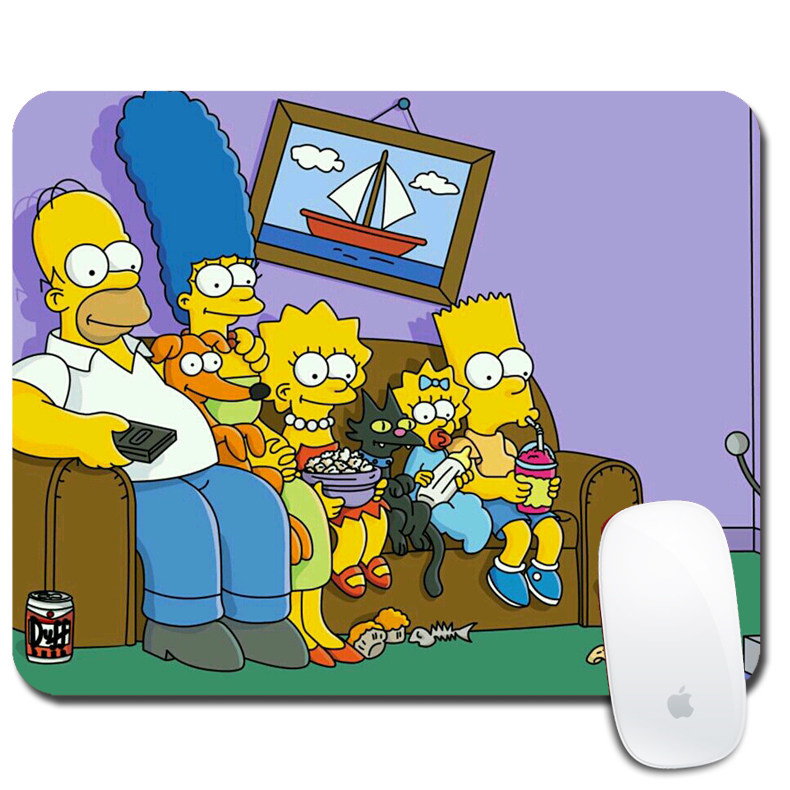 辛普森一家周边鼠标垫国外动画动漫人物笔记本电脑桌面垫加厚防滑