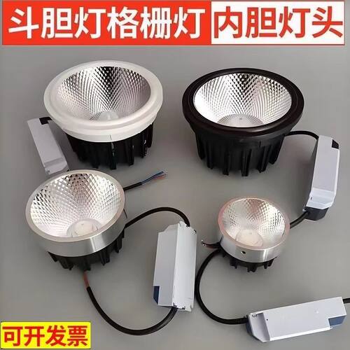 斗胆灯灯芯嵌入式LED双头天花射灯替换内胆格栅灯灯泡筒灯灯泡
