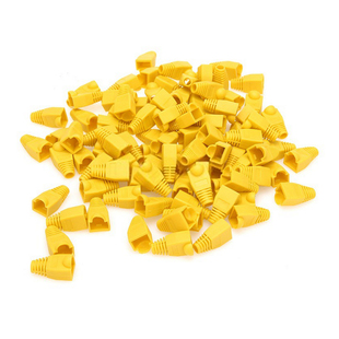 三堡SANBAO HS-008Y 黄色水晶头护套 100个/袋美观实用环保