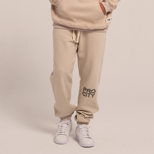 休闲纯色束脚抽绳直筒型裤 男秋冬运动长裤 PROCITY卫裤 子 清仓