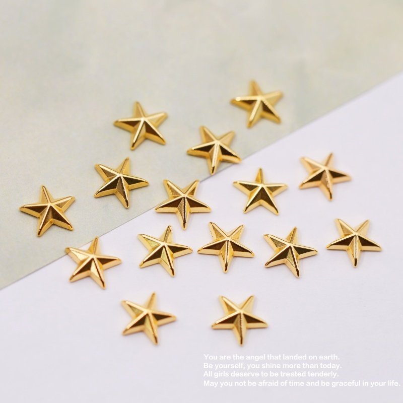 14mm立体金色银色塑料小星星