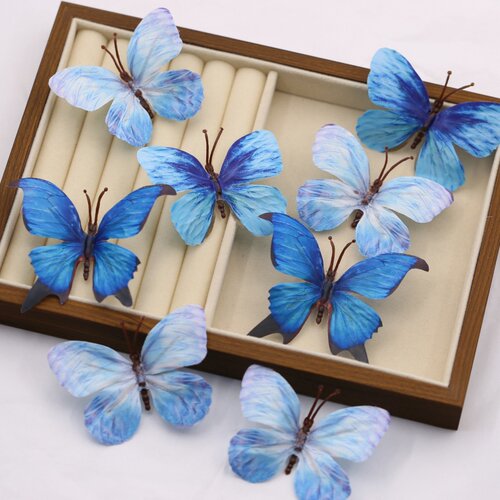仿真蓝色蝴蝶装饰拍摄道具