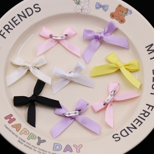 百搭蝴蝶结胸针可爱别针少女心绸缎手工diy胸章衣服袜子饰品装饰