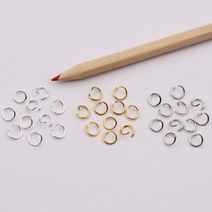 银色开口圈尾圈金属连接圈金色小圈挂圈diy耳饰手链钥匙链配件环