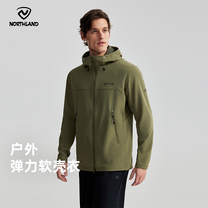 【波奇Ⅱ】诺诗兰软壳衣弹力外套26男新户外耐磨运动衣NTJGH5174E