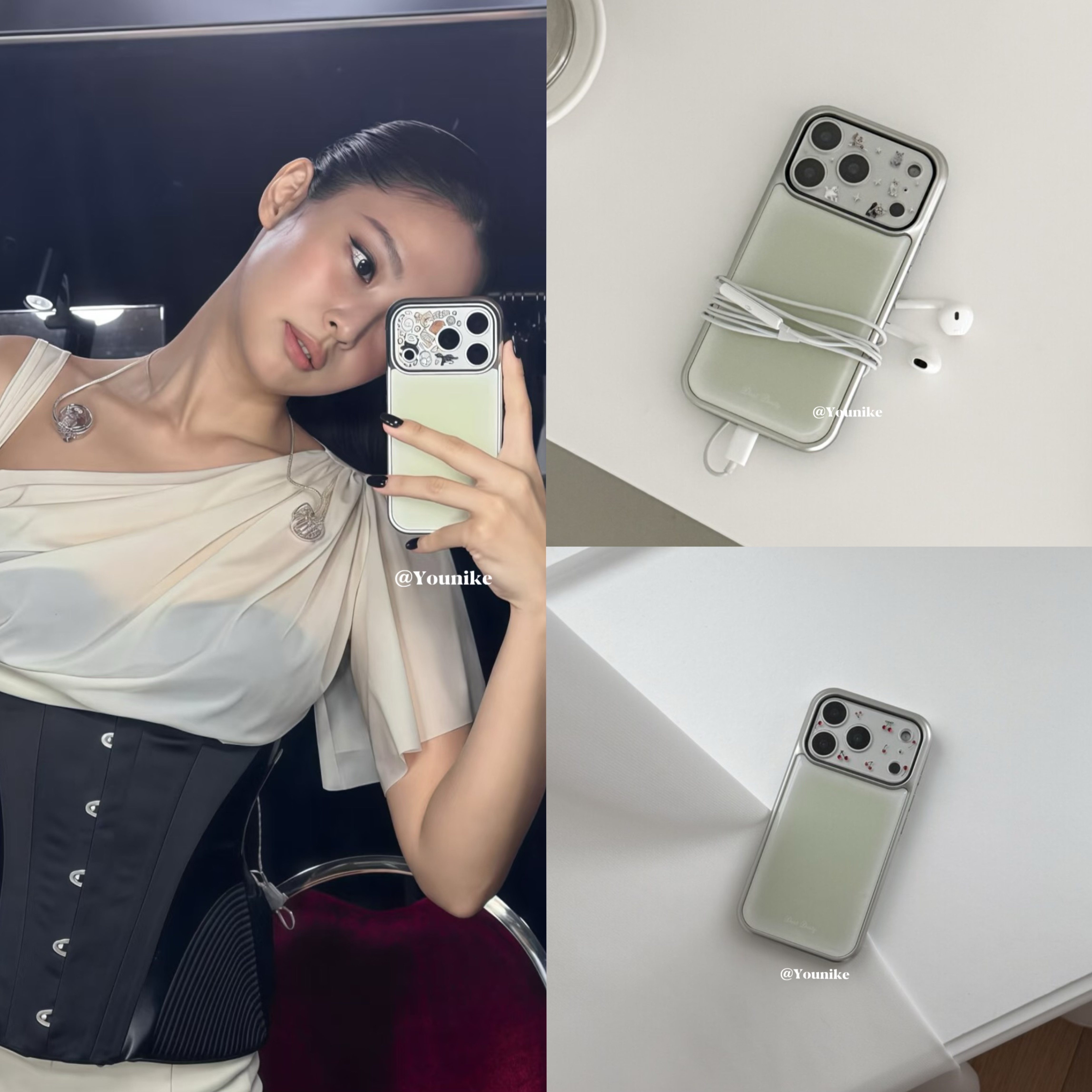 爱豆jennie同款抹茶绿韩味很浓适用iphone18pro/17promax保护壳苹果16手机壳16promax保护套15防摔13/14外壳