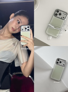 爱豆jennie同款抹茶绿韩味很浓适用iphone17pro/17promax保护壳苹果16手机壳16promax保护套15防摔13/14外壳