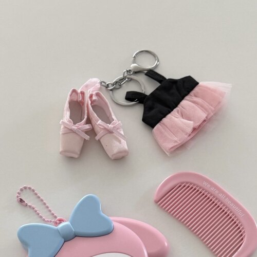 韩系芭蕾网纱裙粉色可爱车钥匙扣
