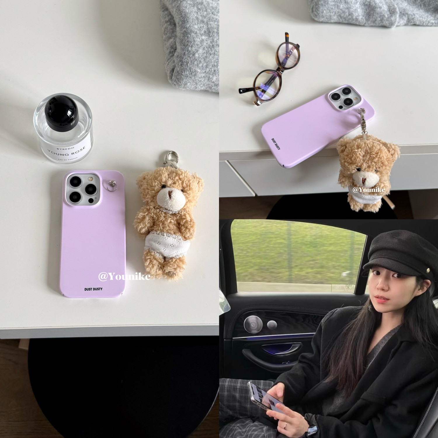博主同款毛绒小熊手机壳苹果韩风