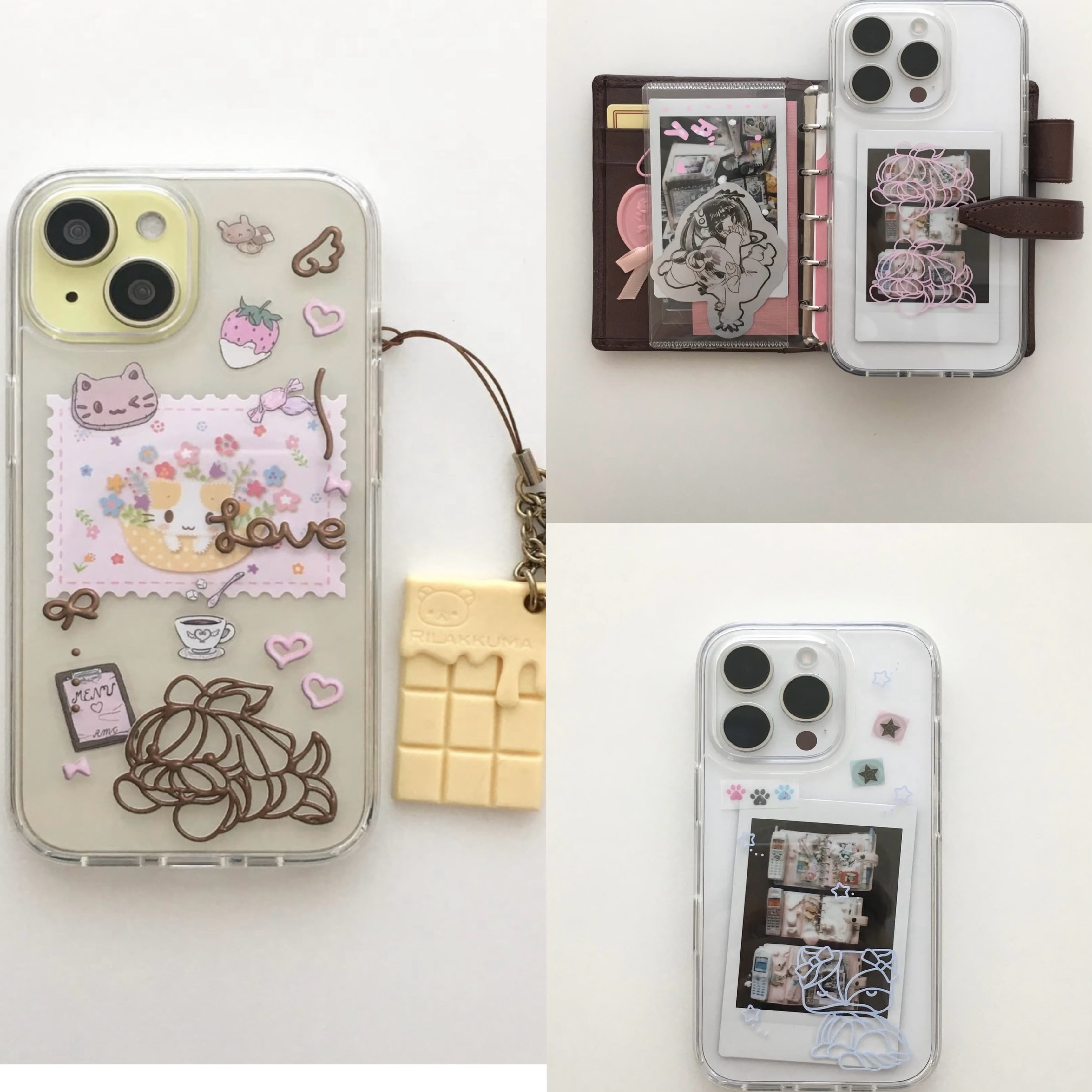 韩系少女感软糯可爱可以放照片的创意款线条小狗适用iphone16pro/15promax保护壳苹果13/14手机壳17保护套