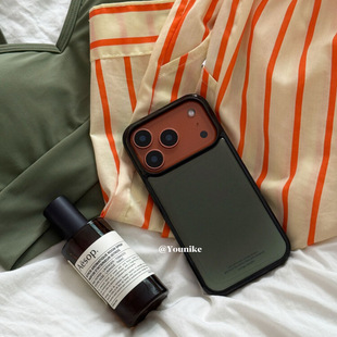 里约艺术韩系气质个性暗夜绿适用iphone17pro/17promax保护壳苹果16手机壳16promax保护套15防摔13/14外壳air