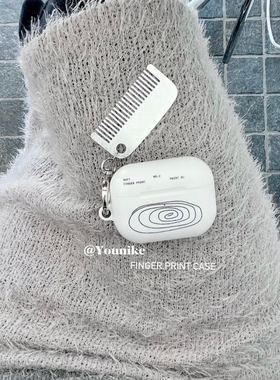 韩国进口博主style妙简艺术线条美学ins风时尚高级适用airpods4保护套airpodspro2苹果耳机套airpods3/2防摔