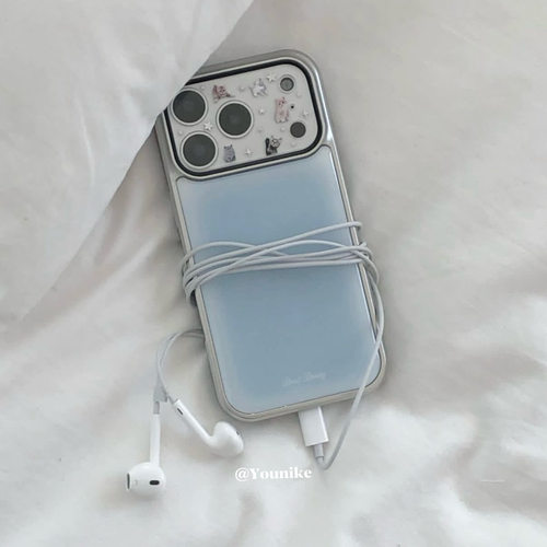 初秋治愈奶油蓝色韩系ins手机壳