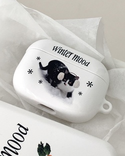 2苹果无线蓝牙耳机保护套airpods pro2 猫咪萌宠可爱airpods1 韩国ins菲林雪地里 3保护壳硬