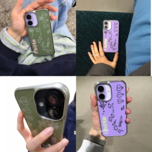 淡淡的古早韩女轻亚少女风甜酷适用iphone17pro/17promax保护壳苹果16手机壳16promax保护套15防摔13/14外壳