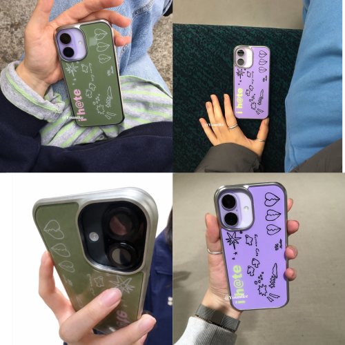 古早韩女甜酷防摔iPhone手机壳套