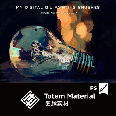 精品PS油画笔刷Photoshop厚涂油性笔刷手绘Brush画笔安装包下载