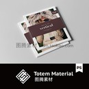 式 杂志画册封面版 贴图样机手册效果图模板PS设计素材 帧胶装 书籍装