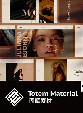 唯美服饰模特摄影集产品展示PPT版式模板创意PowerPoint方案模板