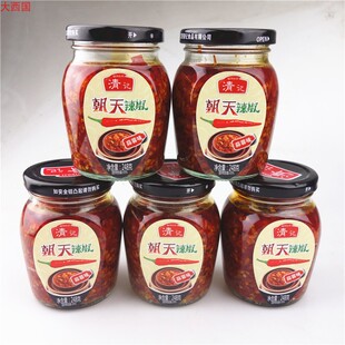 清记朝天辣椒酱 辣椒酱蒜蓉味 江西南昌特产 下饭酱 248g*5瓶包邮