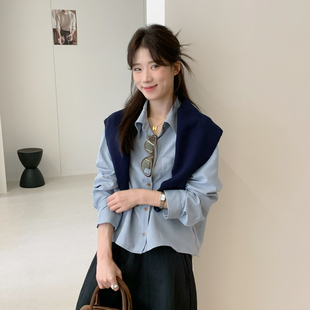 配披肩 人手人件韩系休闲通勤遮肉宽松百搭衬衫 27753 推荐 SUSAN