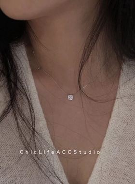 简约大方风莫桑比克纯银锁骨链