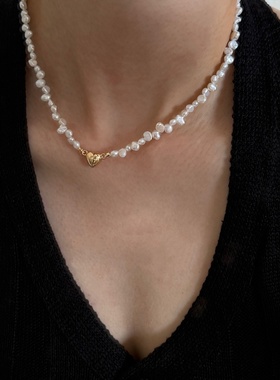 天然巴洛克淡水珍珠项链