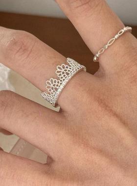 新款组合套装戒指蕾丝花边镂空