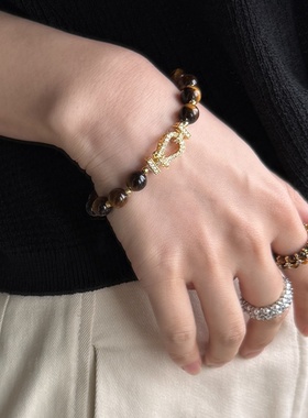 韩系复古精致切花珠手环