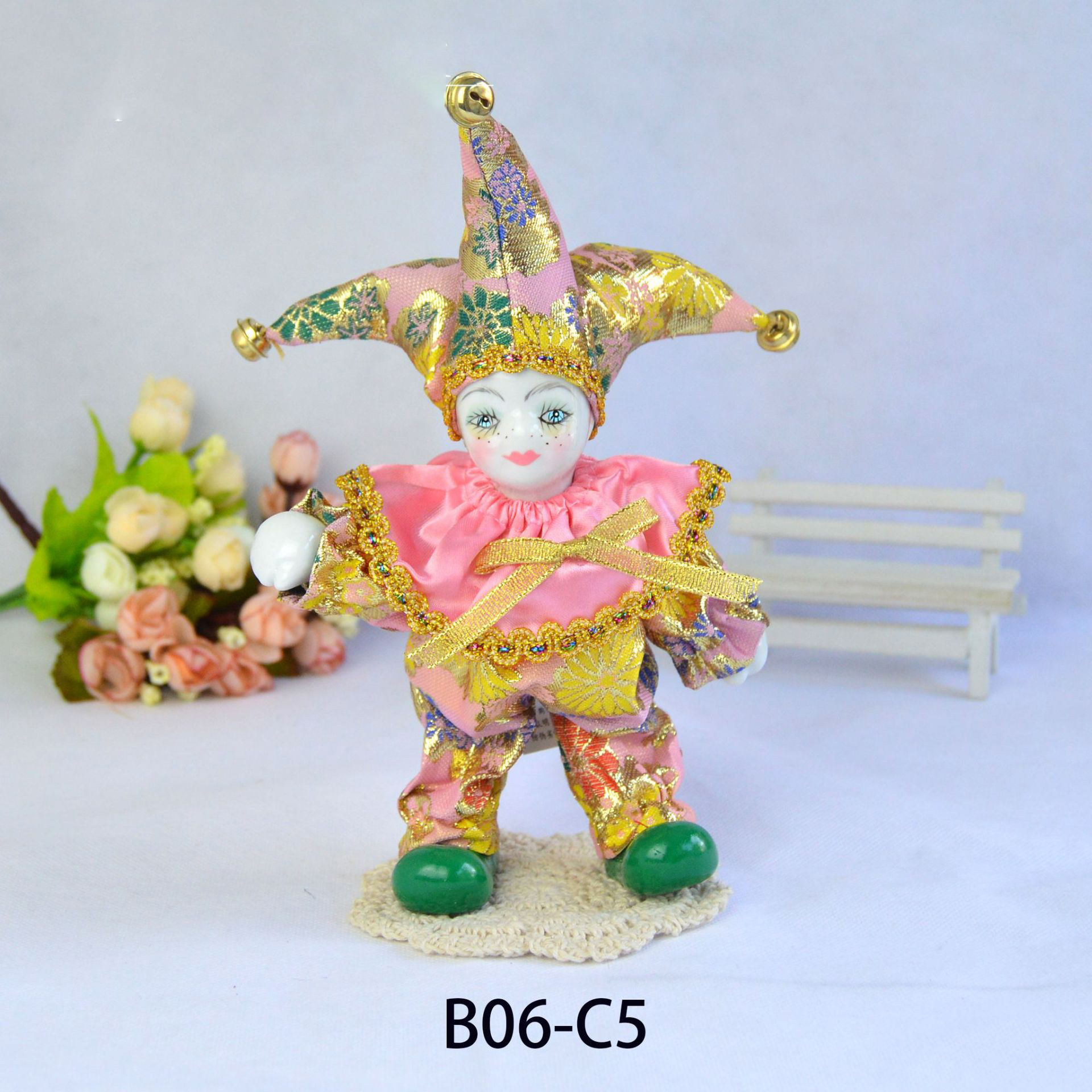 小丑陶瓷跨年人偶客厅礼物复古