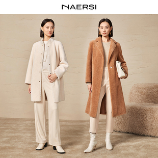 所有姐姐的衣橱直播间 -NAERSI娜尔思绵羊毛毛呢大衣25年冬季新款