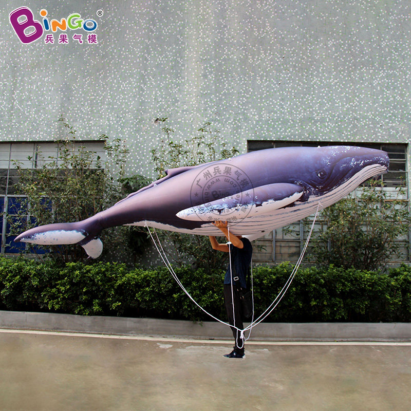 闭气鲸鱼充气模型海豚鲨鱼卡通蓝鲸海洋主题总动员定制美陈装饰