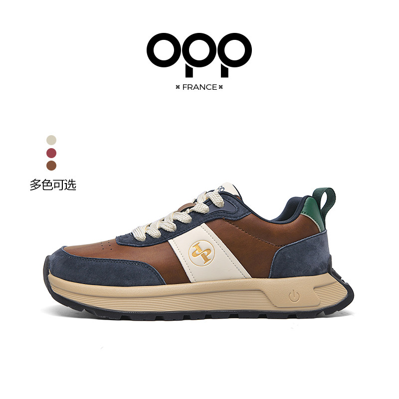 OPP2025秋冬新款低帮男鞋厚底跑步休闲鞋日常百搭时尚增高德训鞋,流行男鞋,老爹鞋,淘宝优惠券,粉丝福利购,淘宝优惠卷