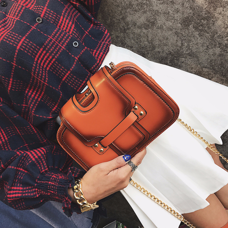2018新款女士小方包单肩包百搭斜挎包简约小
