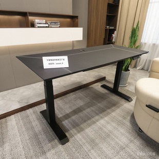 出口美国智能电动皮面升降桌双电机家用办公电竞学习桌定制T288