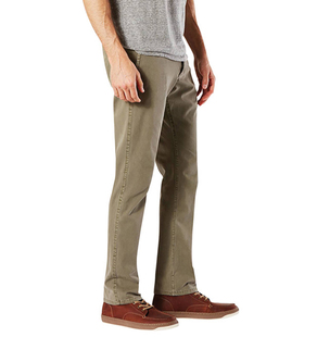 元单好货四季男士skinny微弹力修身小脚美式休闲裤水洗卡其布长裤