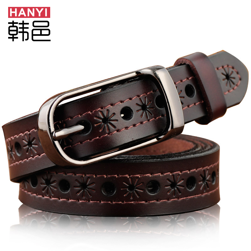 免打孔镂空牛仔裤休闲风女士腰带