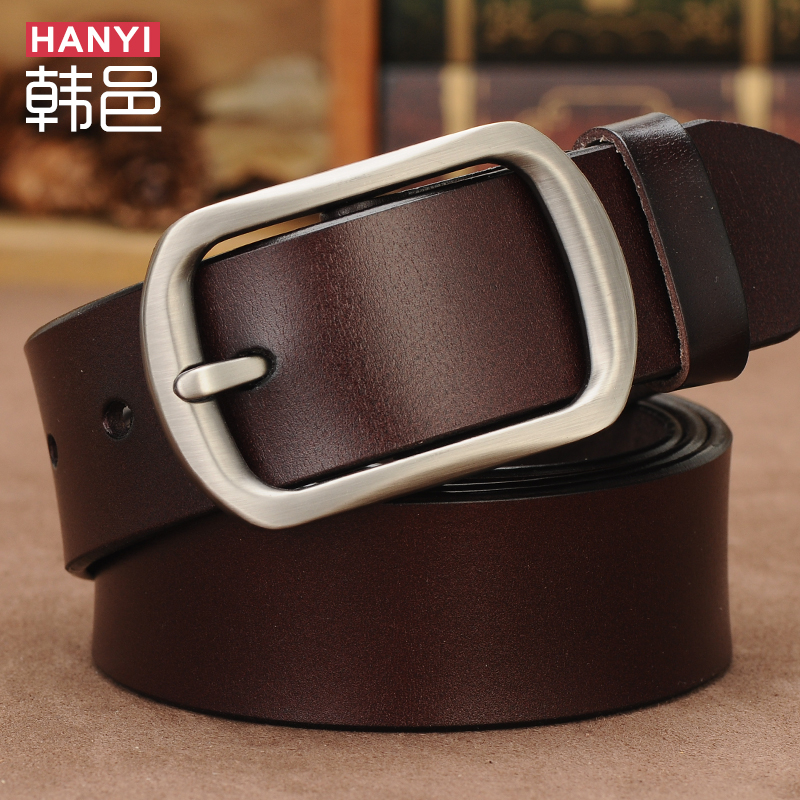 ins风青年针扣牛仔裤韩版皮带