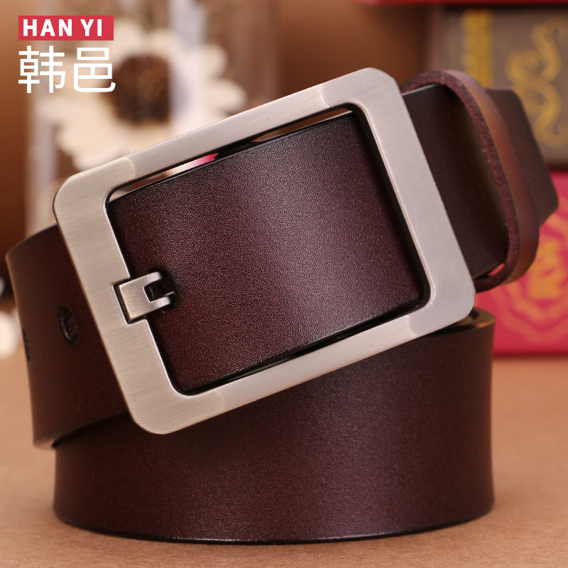 针扣简约中年风休闲韩版男士皮带